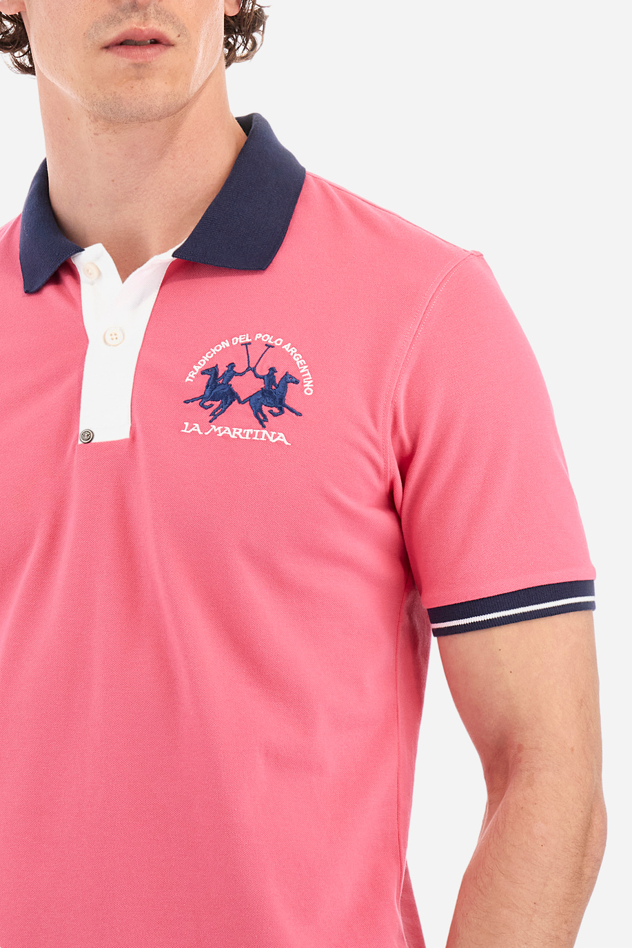 Regular-fit polo shirt in elasticated cotton - Trixie - Spring looks for him | La Martina - Official Online Shop