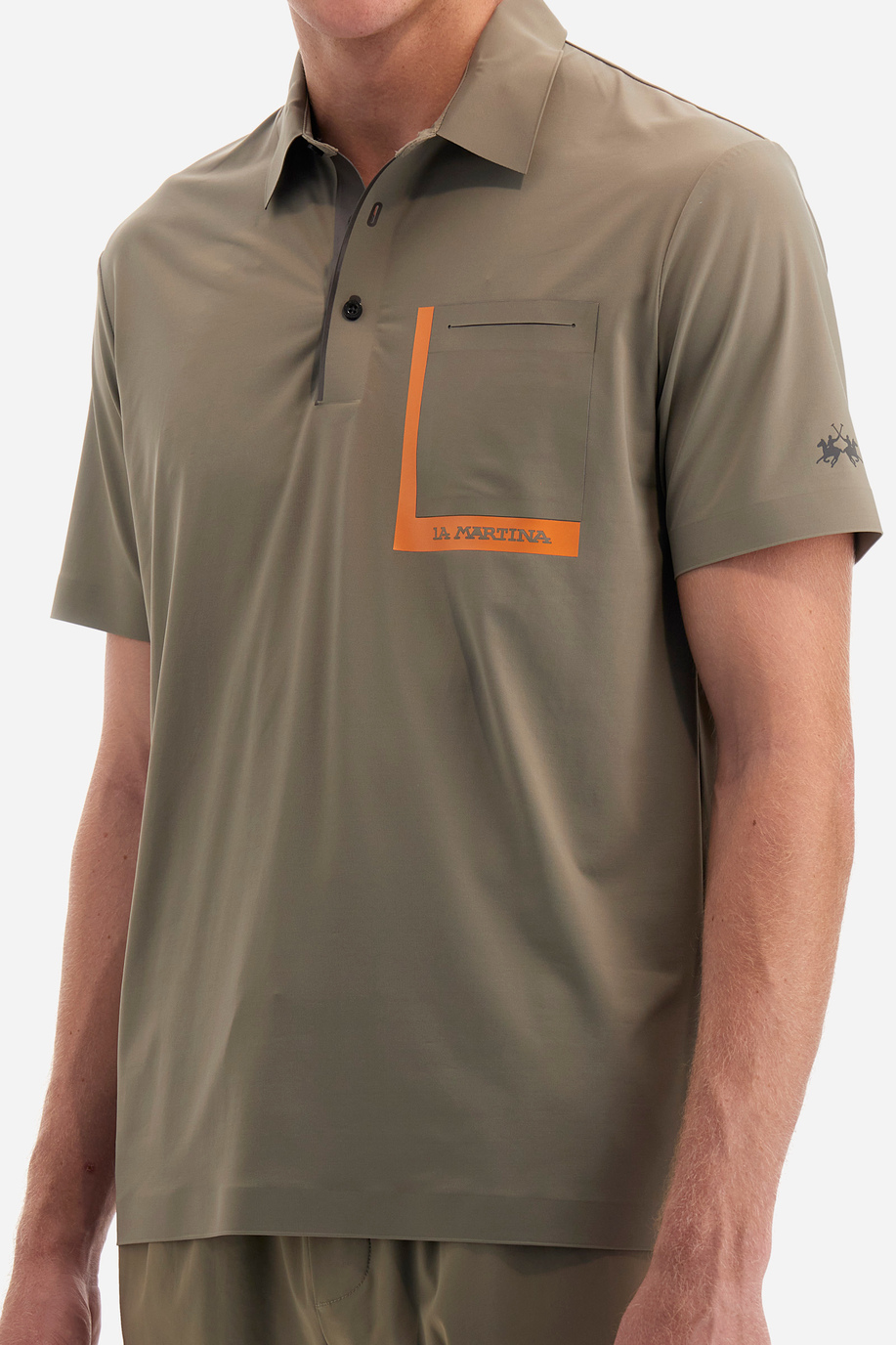 Regular-fit polo shirt in synthetic fabric - Yorik - Gerard Loft X La Martina | La Martina - Official Online Shop