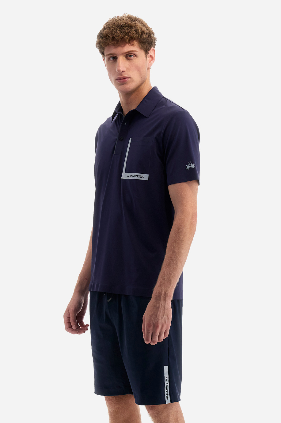 Regular-fit polo shirt in synthetic fabric - Yosemite - Regular fit | La Martina - Official Online Shop