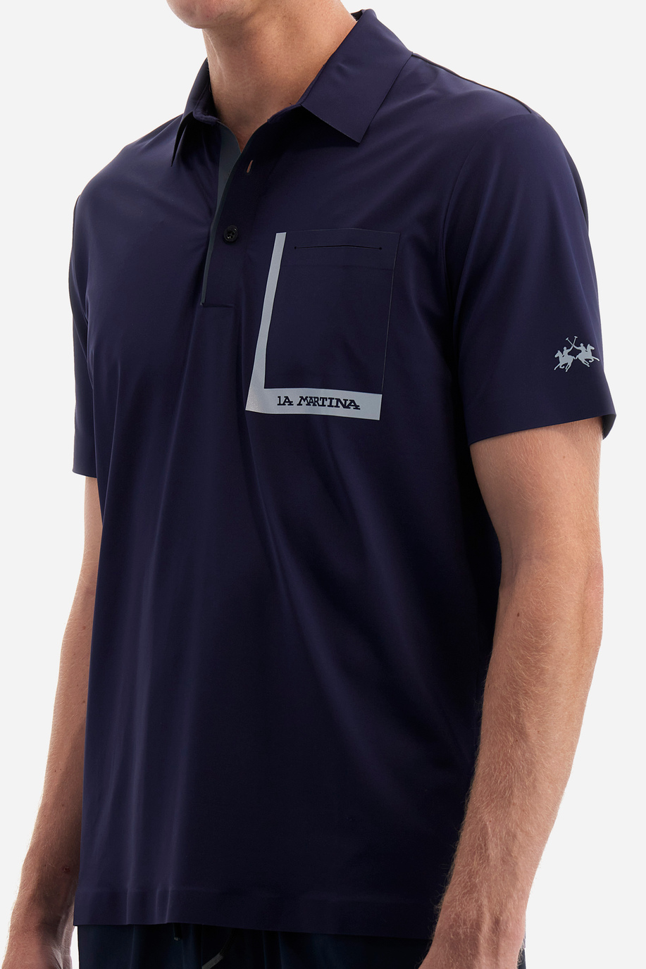 Regular-fit polo shirt in synthetic fabric - Yosemite - Polo Shirts | La Martina - Official Online Shop