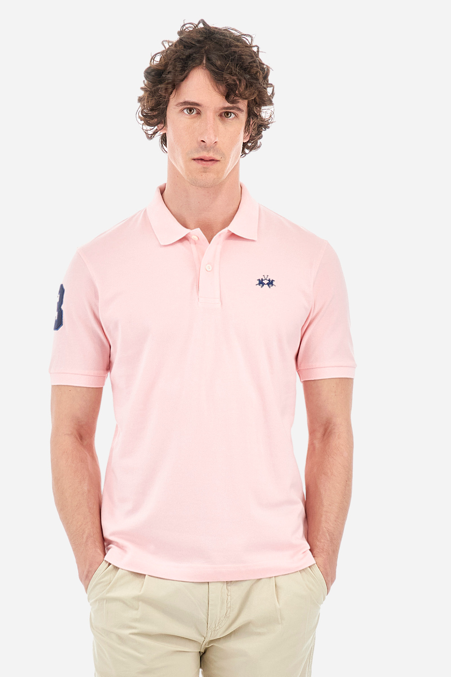 Regular-fit polo shirt in elasticated cotton - Ray - Slim fit | La Martina - Official Online Shop