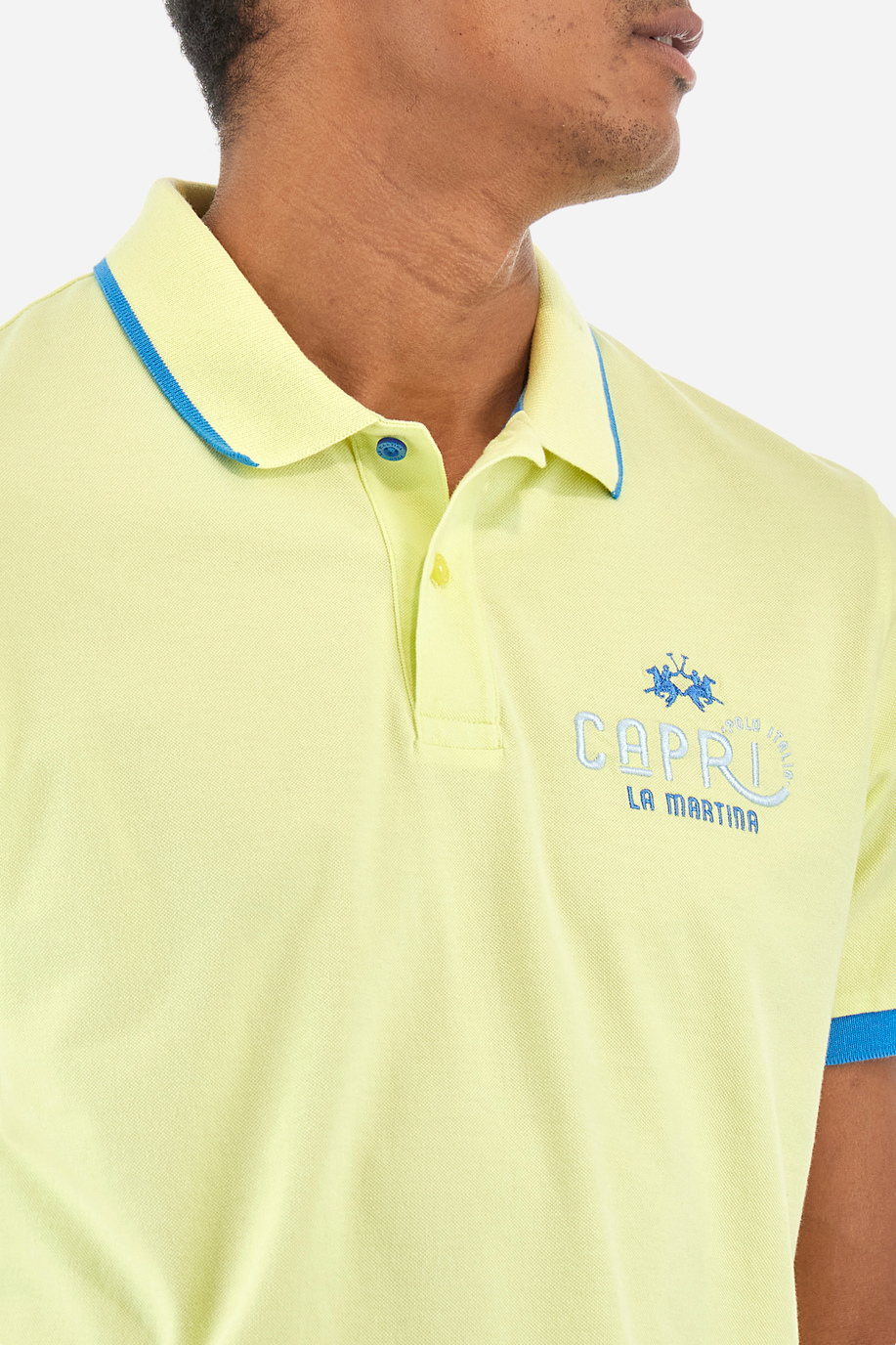 Polo regular fit in cotone elasticizzato - Yushua - Polo | La Martina - Official Online Shop