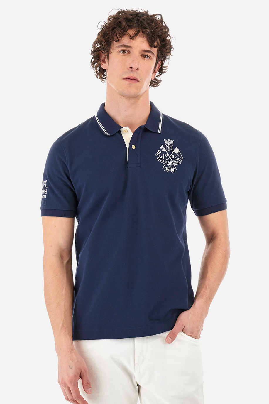 Polo regular fit in cotone elasticizzato - Yoshihiko - Polo Shirts | La Martina - Official Online Shop