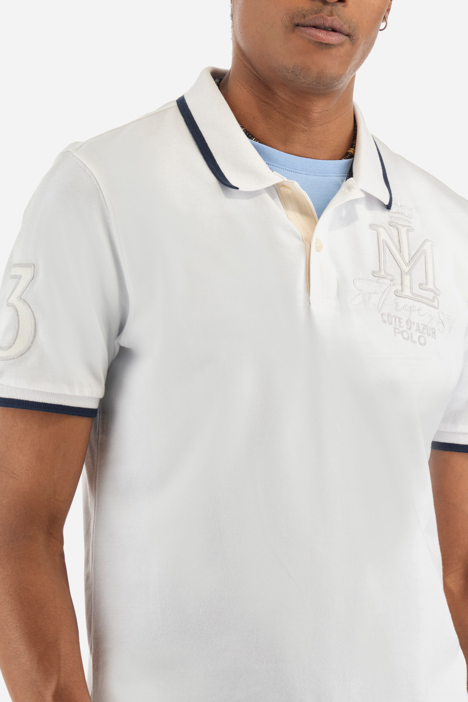 Regular-fit polo shirt in elasticated cotton - Yoseff - New Arrivals Men | La Martina - Official Online Shop