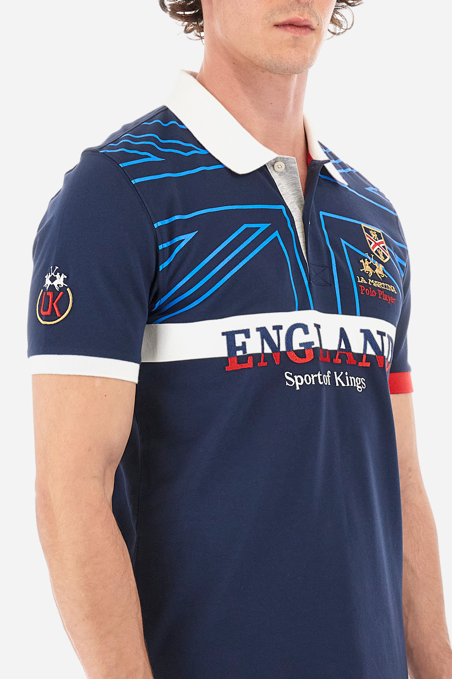Poloshirt aus Stretch-Baumwolle Regular Fit – Yuria - Guards - England | La Martina - Official Online Shop