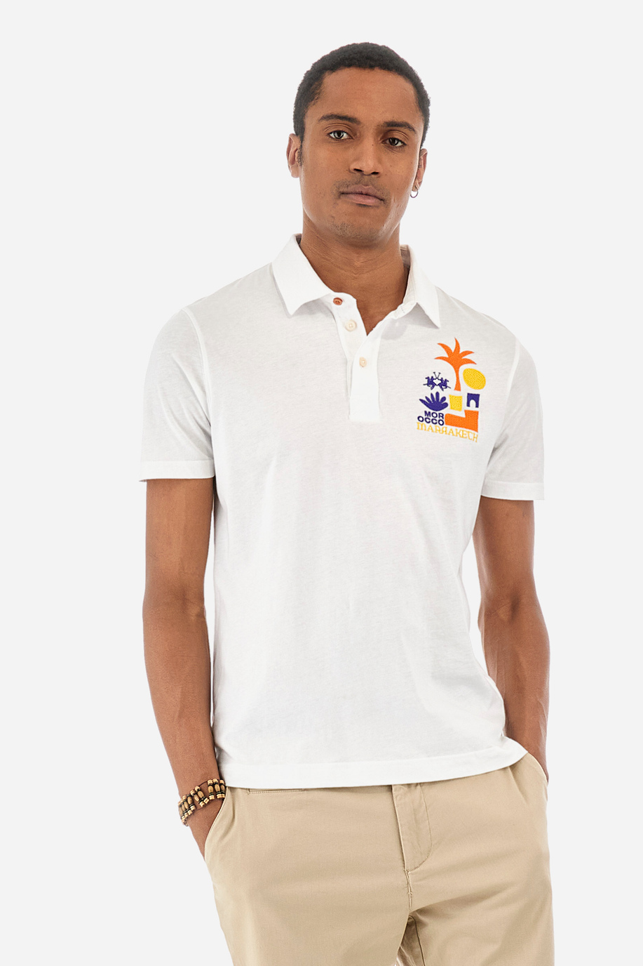 Regular-fit polo in cotton - Yisroel - Polo Shirts | La Martina - Official Online Shop