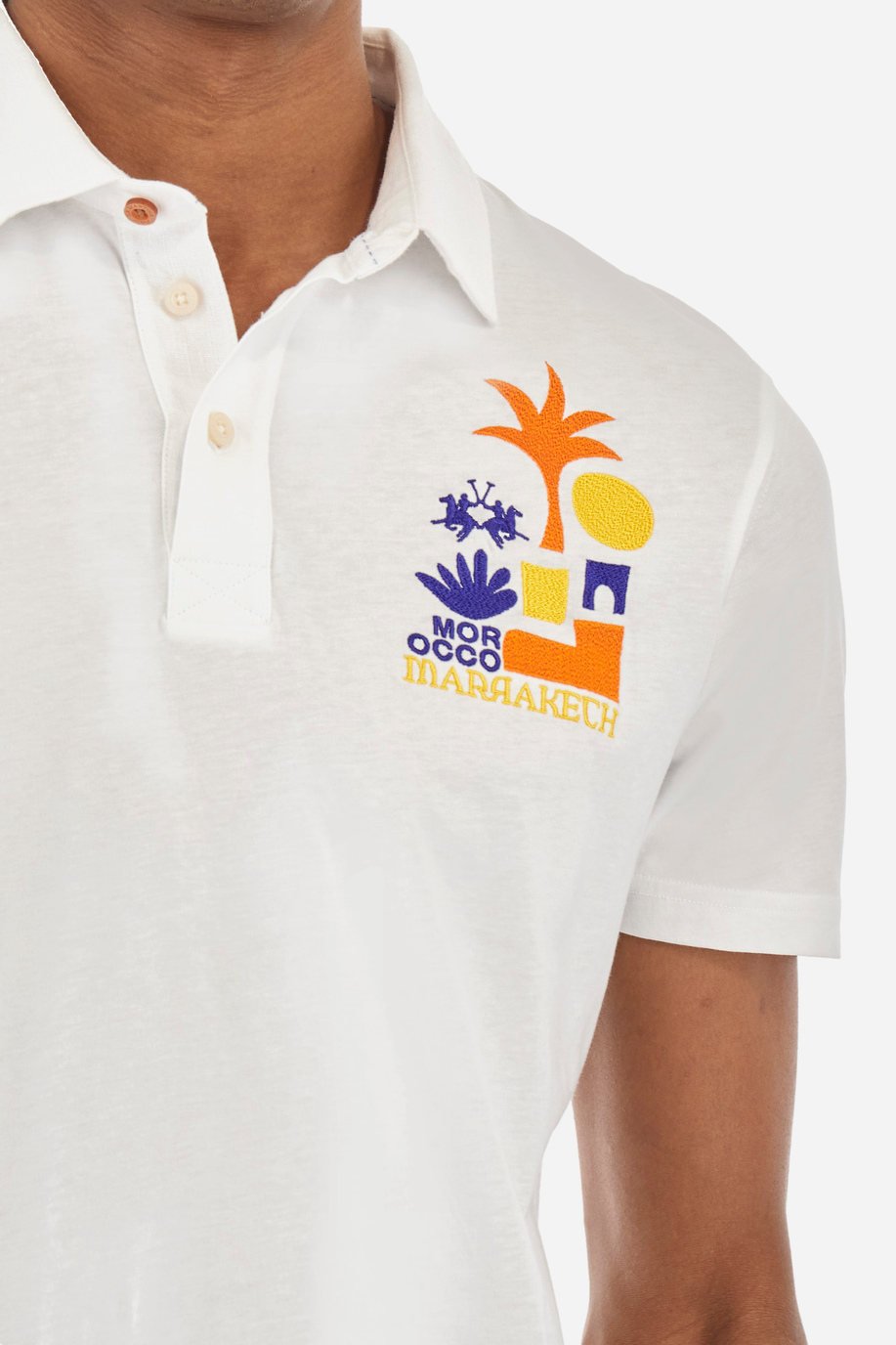 Regular-fit polo in cotton - Yisroel - Polo Shirts | La Martina - Official Online Shop