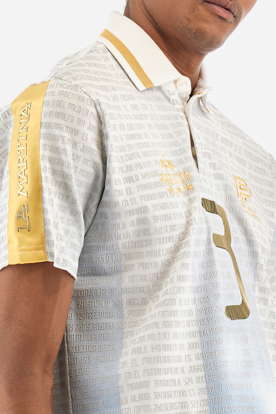 Regular-fit polo shirt in elasticated cotton - Yoshiya - Polo Shirts | La Martina - Official Online Shop