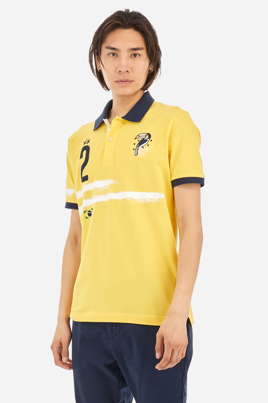 Poloshirt aus Stretch-Baumwolle Regular Fit – Yasushi - Poloshirts | La Martina - Official Online Shop