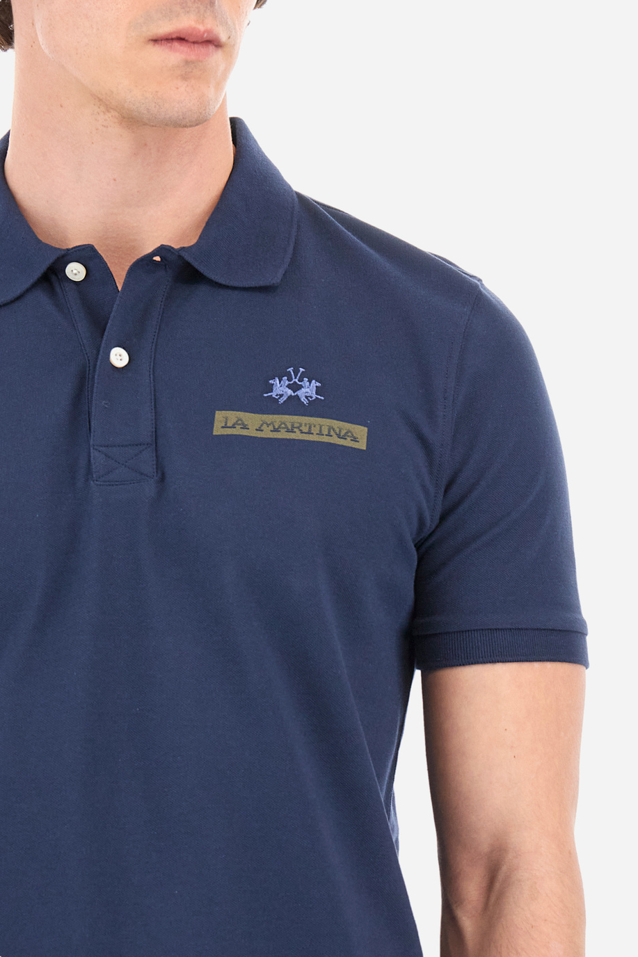Regular-fit polo shirt in cotton - Yooku - Men | La Martina - Official Online Shop