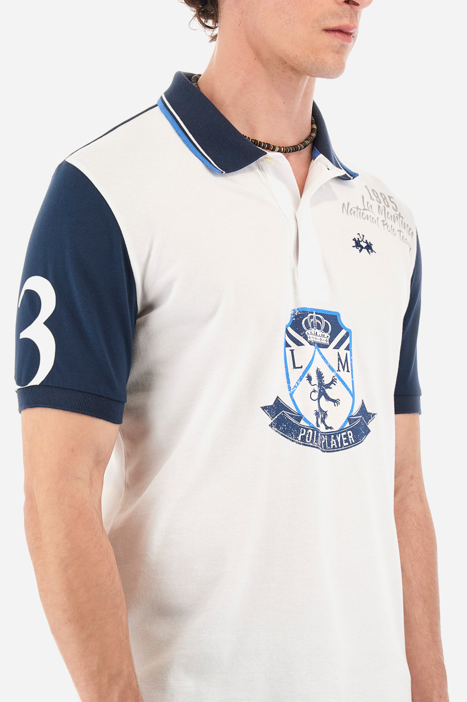 Regular-fit polo shirt in elasticated cotton - Yardlea - Men | La Martina - Official Online Shop