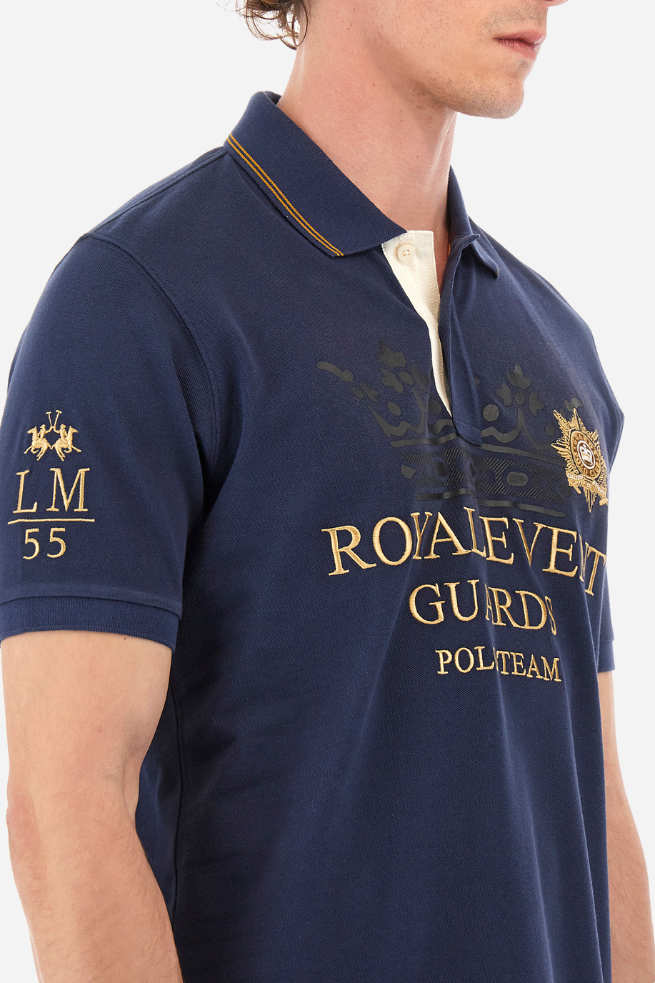 Regular-fit polo shirt in cotton - Yonas - Polo Shirts | La Martina - Official Online Shop