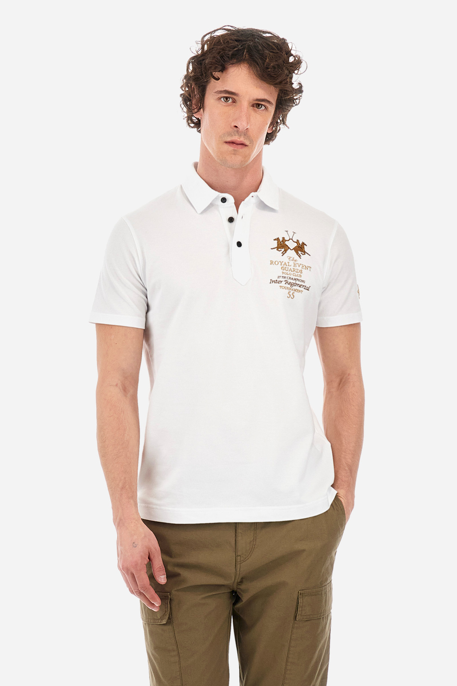 Regular-fit polo shirt in elasticated cotton - Yasmani - New Arrivals Men | La Martina - Official Online Shop