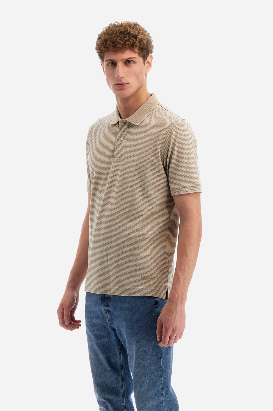 Regular-fit polo shirt in elasticated cotton - Yutaka - Polo Shirts | La Martina - Official Online Shop