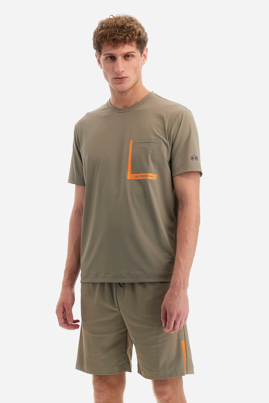 T-shirt coupe classique en tissu synthétique - Ynyr | La Martina - Official Online Shop