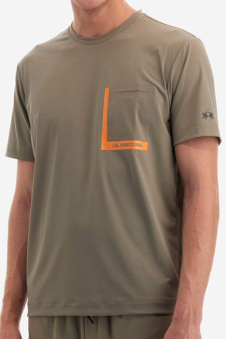 T-shirt coupe classique en tissu synthétique - Ynyr - T-Shirts | La Martina - Official Online Shop