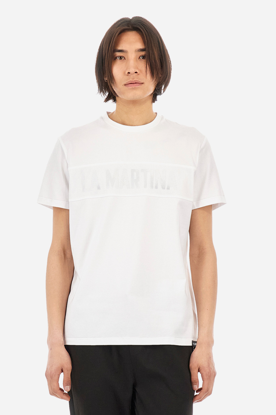 T-shirt coupe classique en coton stretch - Yeshuda - Nouveaux arrivages Homme | La Martina - Official Online Shop