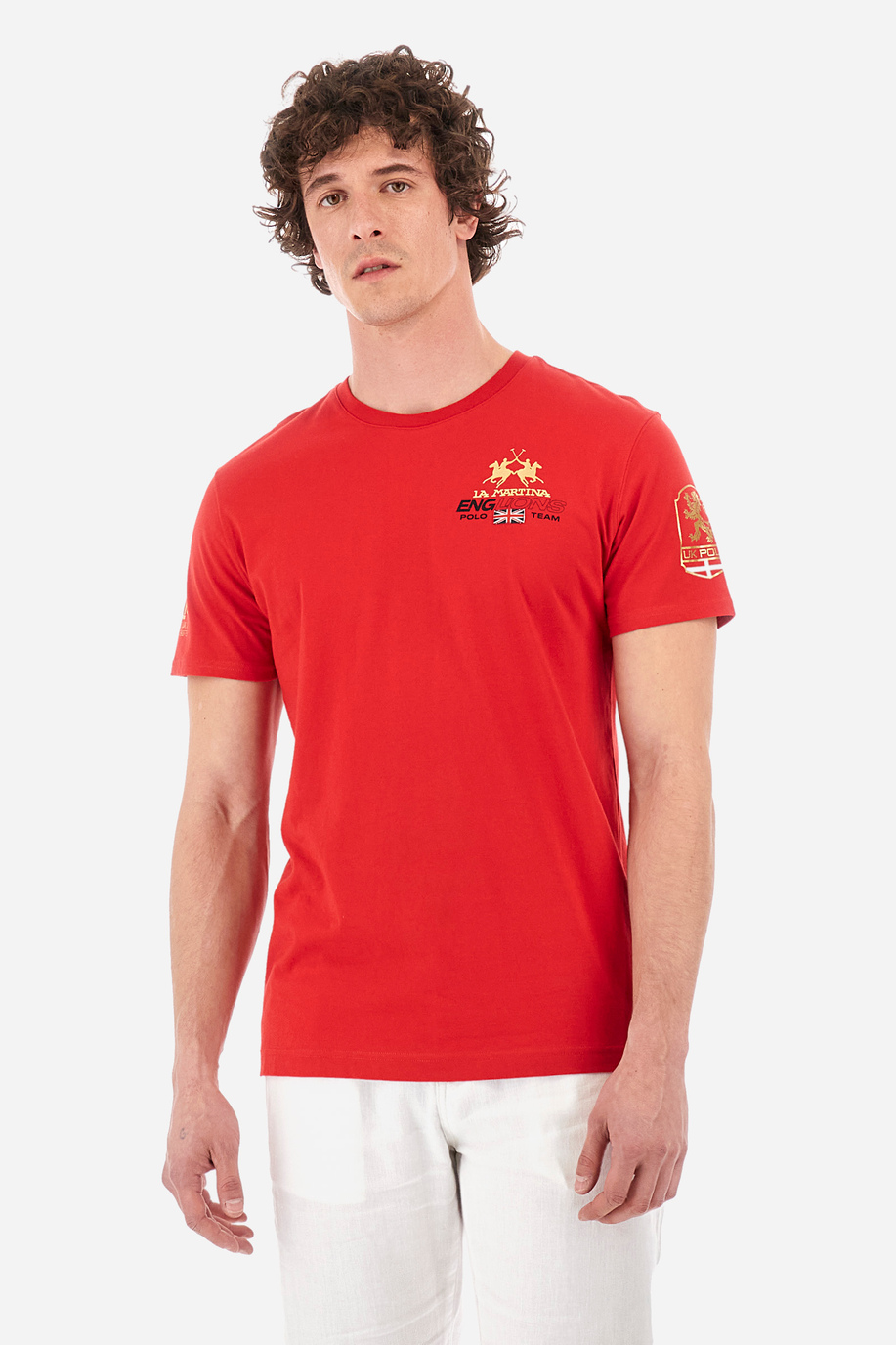 T-Shirt aus Baumwolle Regular Fit - Yvon - Polo Player | La Martina - Official Online Shop