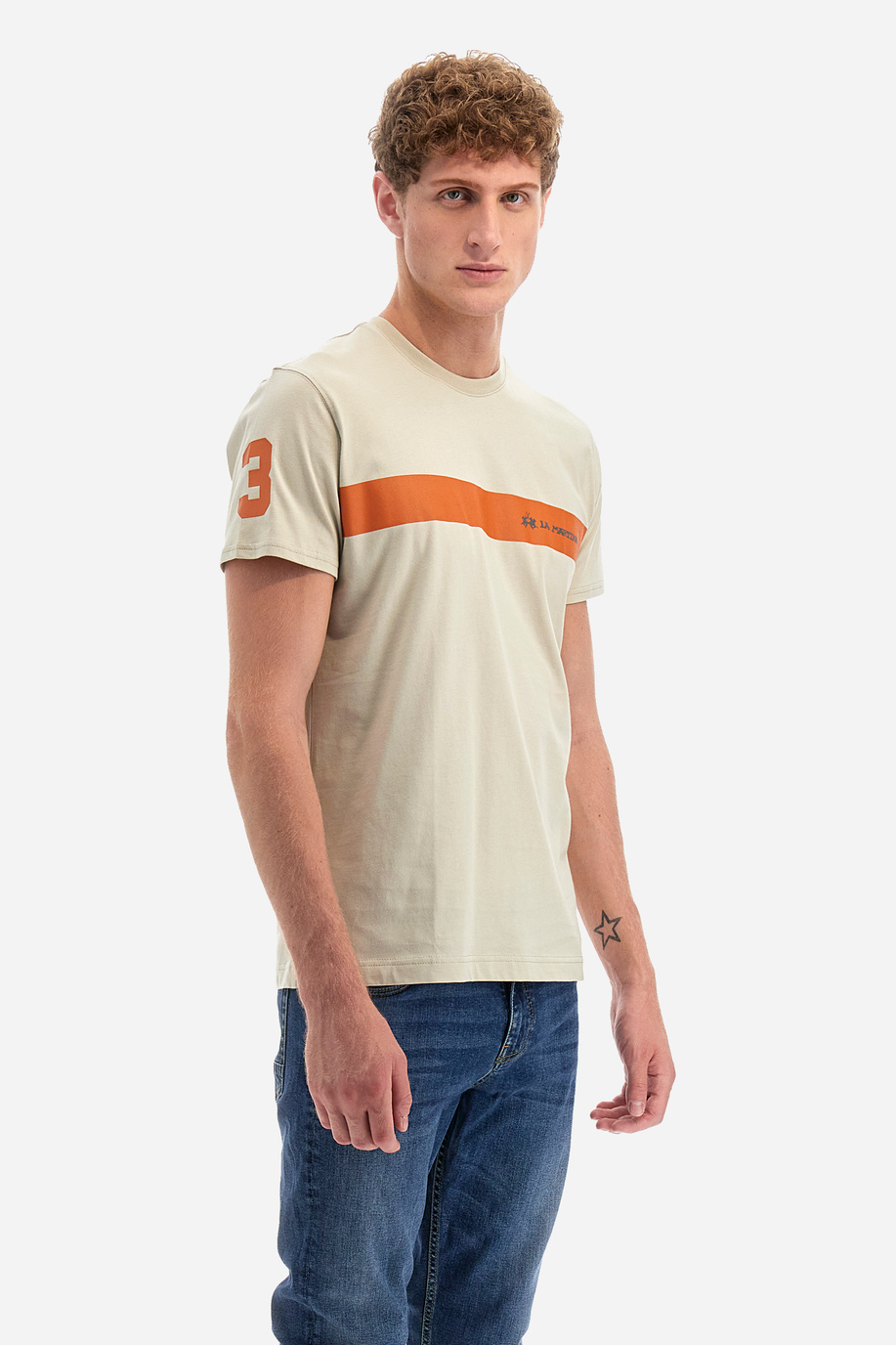T-shirt coupe classique en coton - Yovel - T-Shirts | La Martina - Official Online Shop