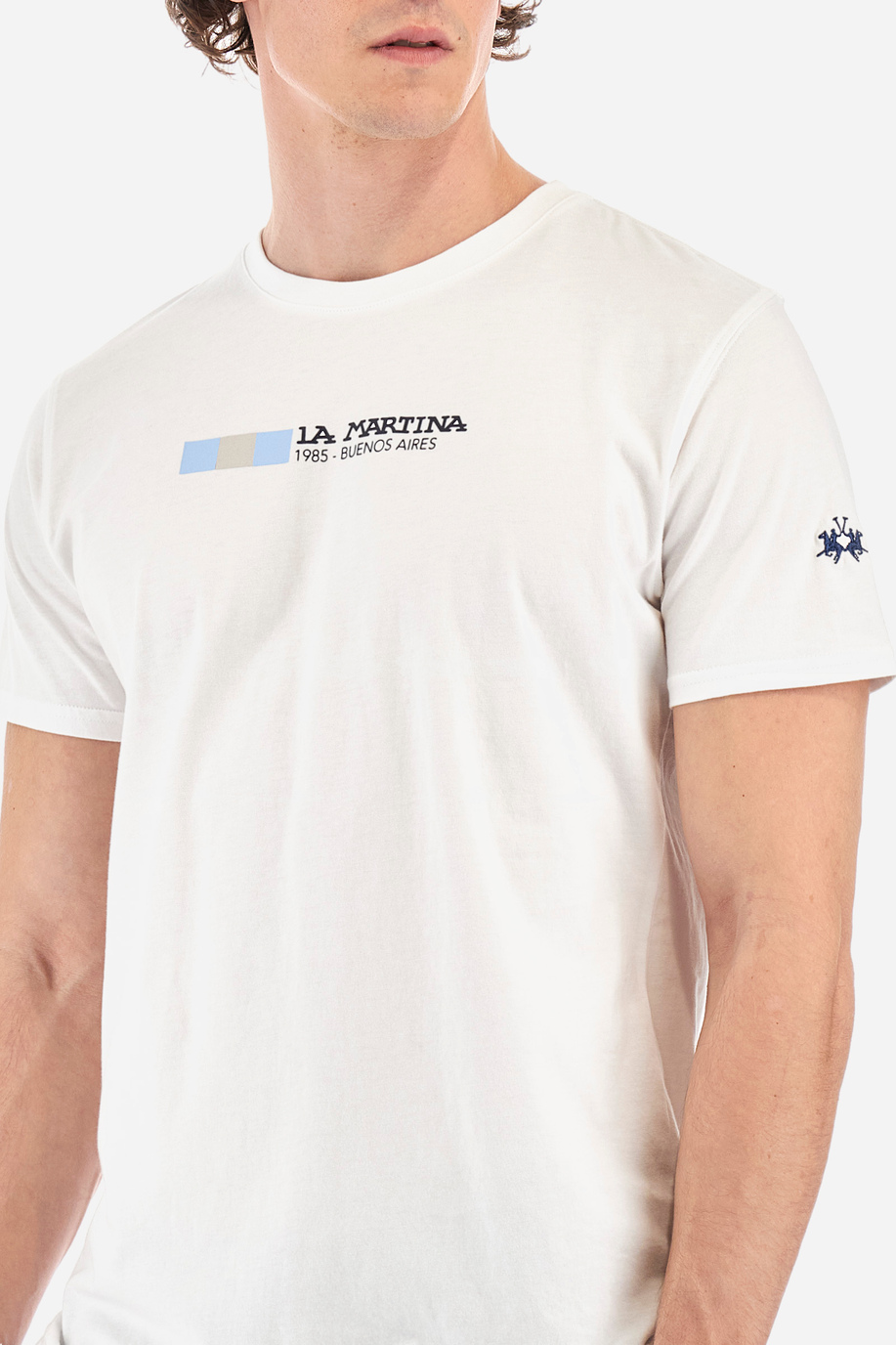 Regular-fit cotton T-shirt - Yasir - T-Shirts | La Martina - Official Online Shop