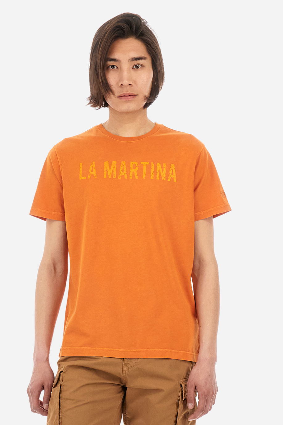 T-Shirt aus Baumwolle Regular Fit - Yule - T-shirts | La Martina - Official Online Shop