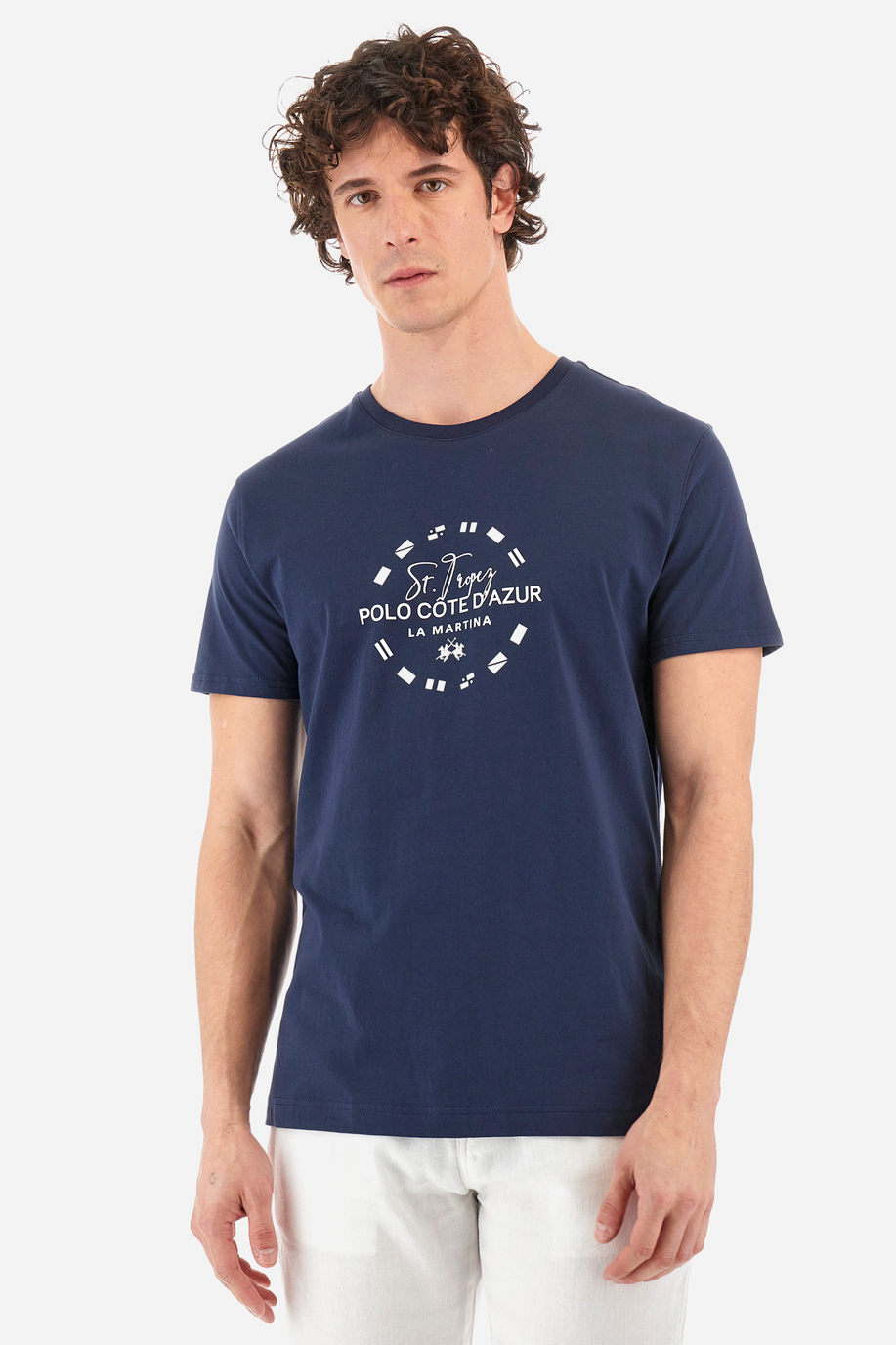 T-Shirt aus Baumwolle Regular Fit - Yong - T-shirts | La Martina - Official Online Shop