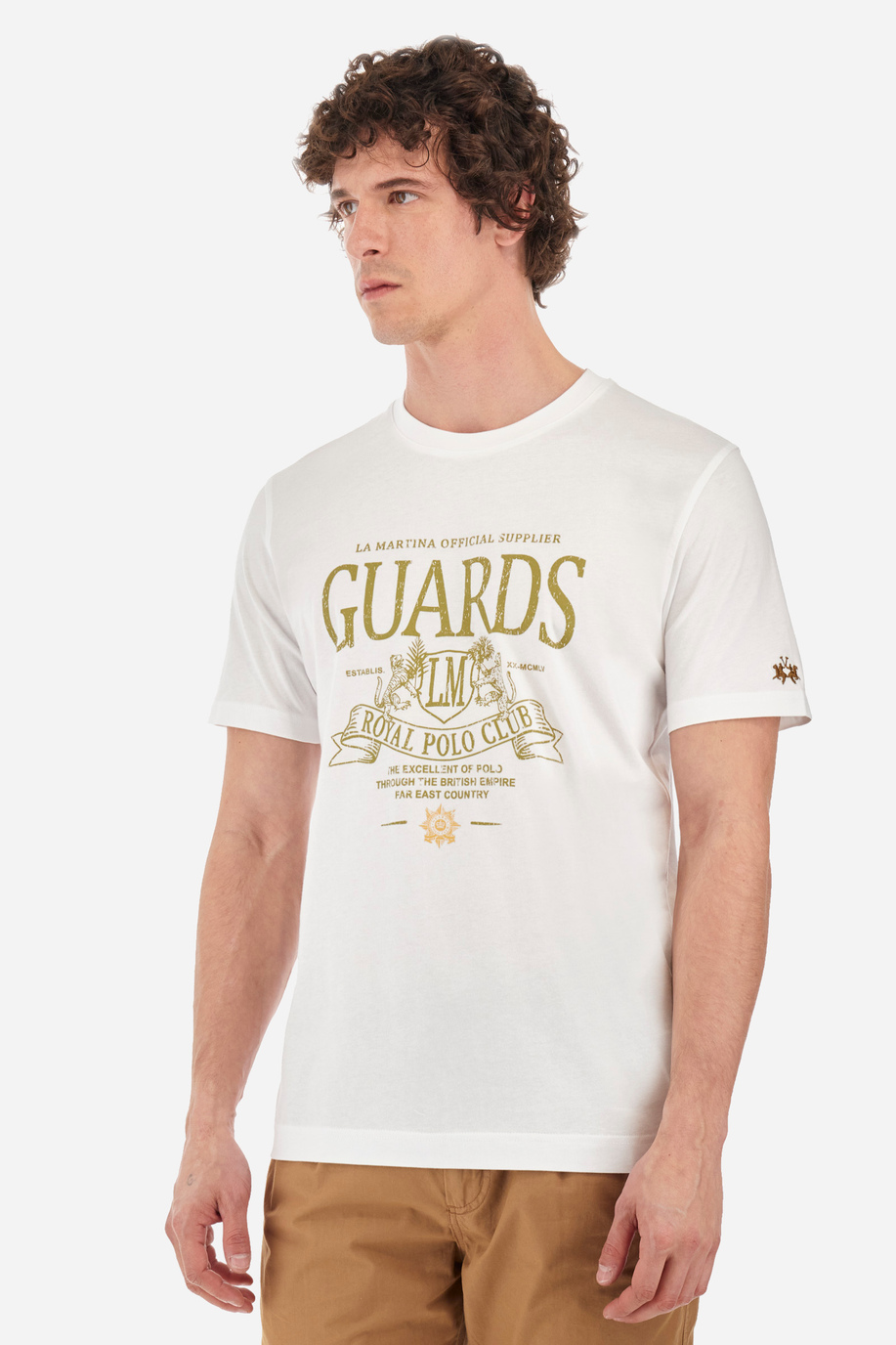 T-shirt coupe classique en coton - Yu - Guards - England | La Martina - Official Online Shop