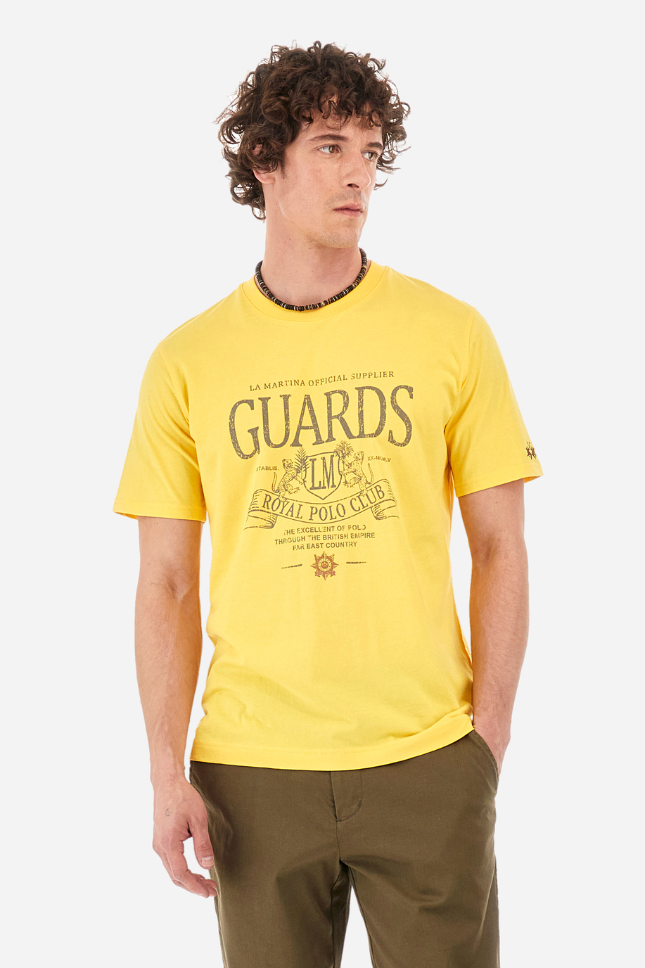 T-shirt regular fit in cotone - Yu - Guards - England | La Martina - Official Online Shop
