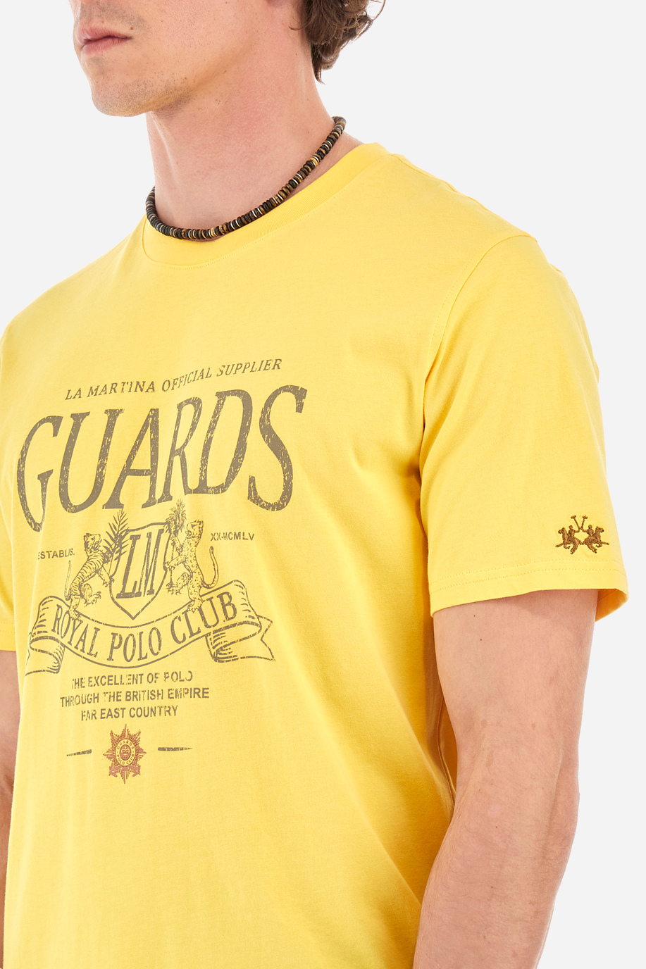 T-shirt coupe classique en coton - Yu - Guards - England | La Martina - Official Online Shop