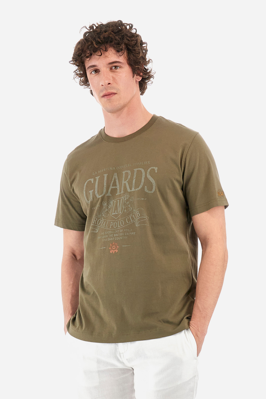 T-shirt regular fit in cotone - Yu - Guards - England | La Martina - Official Online Shop