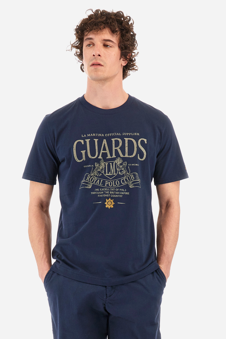 Regular-fit cotton T-shirt - Yu - Guards - England | La Martina - Official Online Shop