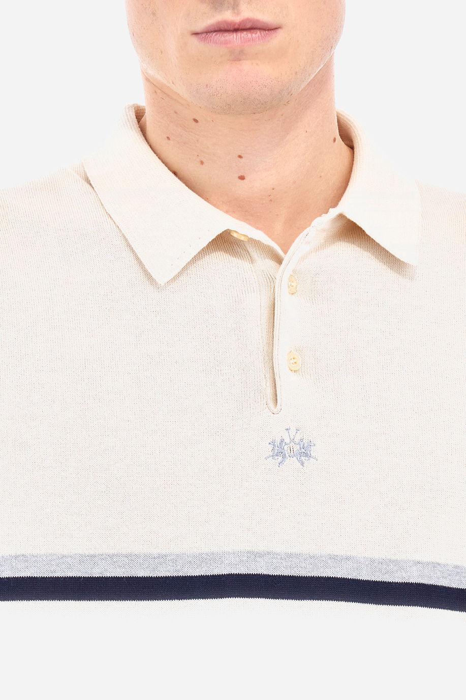 Regular fit men's knitted polo shirt - Yerermia - Knitwear | La Martina - Official Online Shop