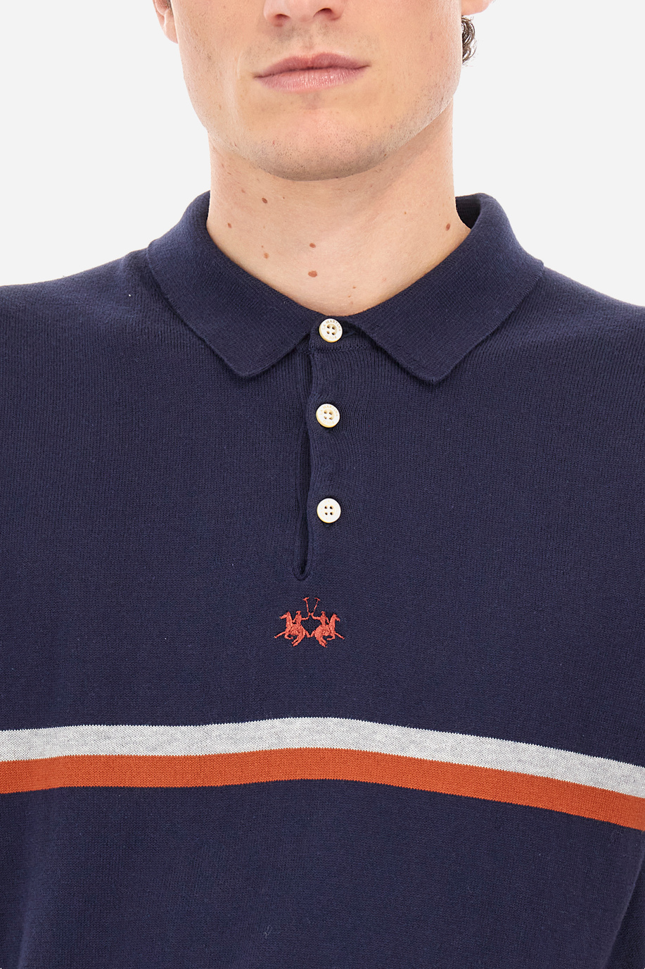 Regular fit men's knitted polo shirt - Yerermia - Knitwear & Sweatshirts | La Martina - Official Online Shop