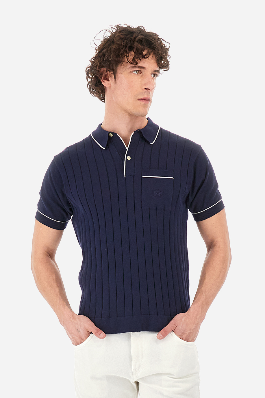 Regular-fit knitted polo shirt - Yaqub - Knitwear | La Martina - Official Online Shop