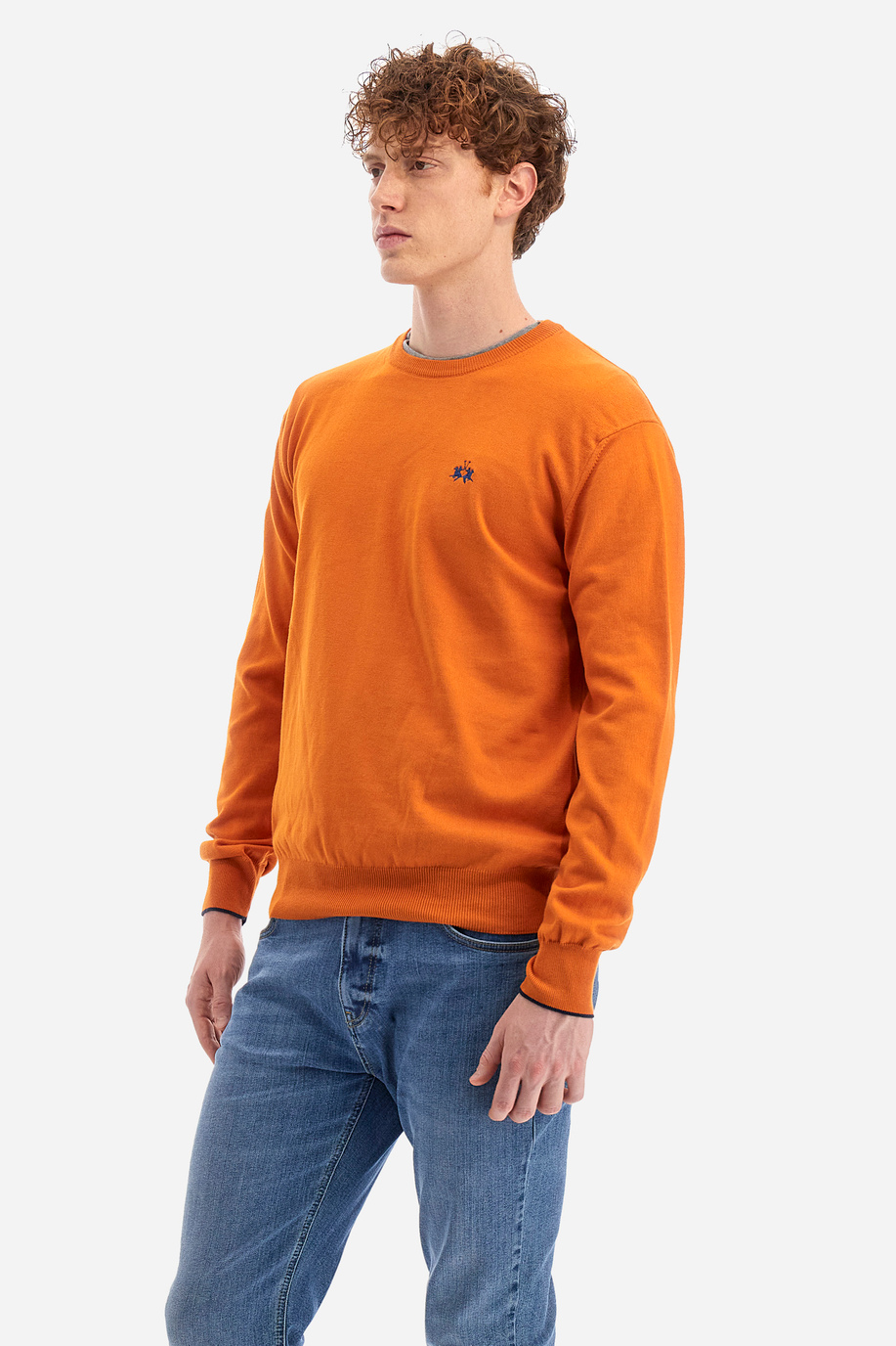 Sweater de algodón de corte recto - Yousef - Jerséis | La Martina - Official Online Shop