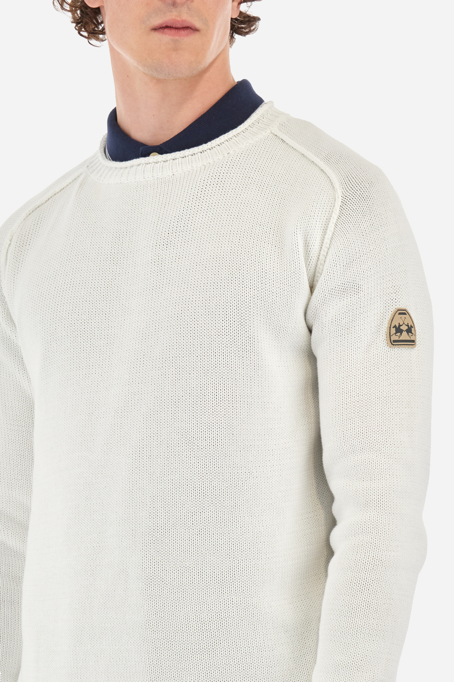 Sweater de algodón de corte recto - Yasahiro - Jerséis | La Martina - Official Online Shop