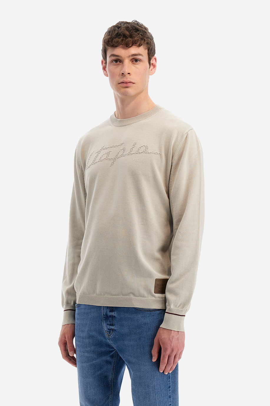 Sweater en mezcla de algodón de corte recto - Yusuke - Jerséis | La Martina - Official Online Shop