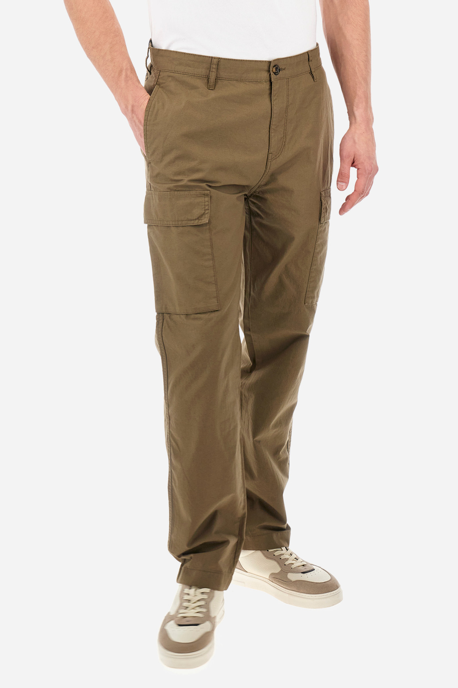 Pantalon cargo en coton à coupe classique - Yurik - Pantalons | La Martina - Official Online Shop