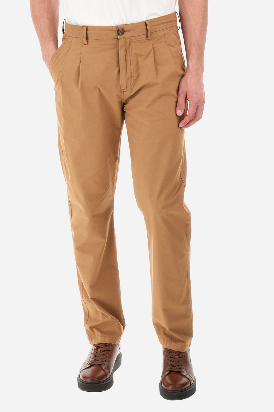 Regular-fit chinos in cotton - Yorrick - Trousers | La Martina - Official Online Shop