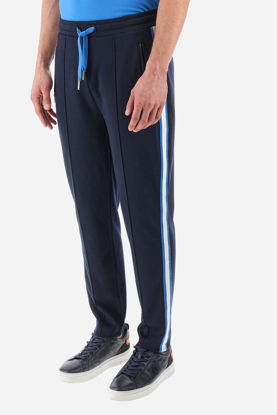 Regular-fit jogging bottoms in a synthetic fabric - Yurij - Trousers | La Martina - Official Online Shop