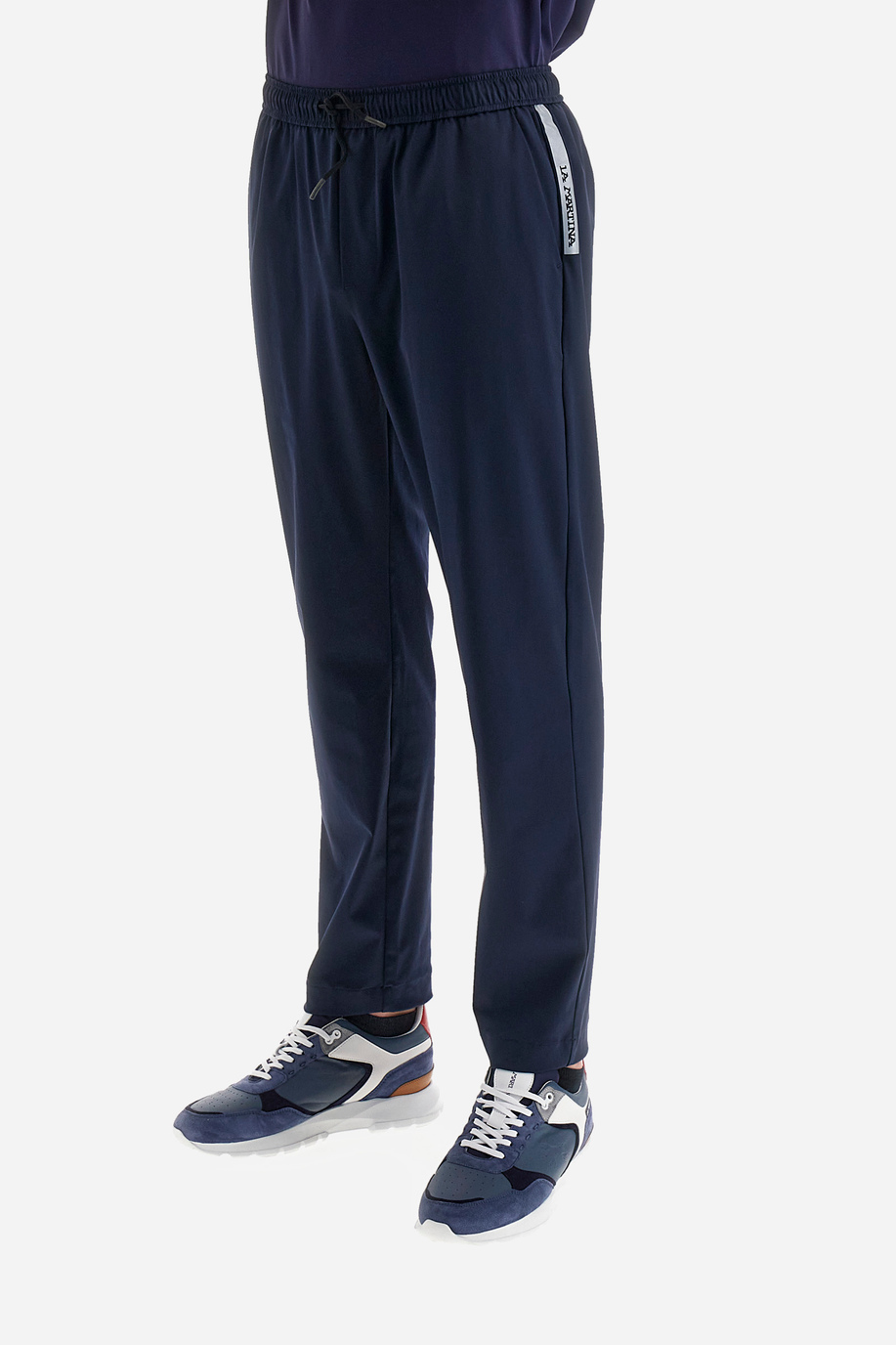 Regular-fit jogging bottoms in a synthetic fabric - Yovanney - Trousers | La Martina - Official Online Shop
