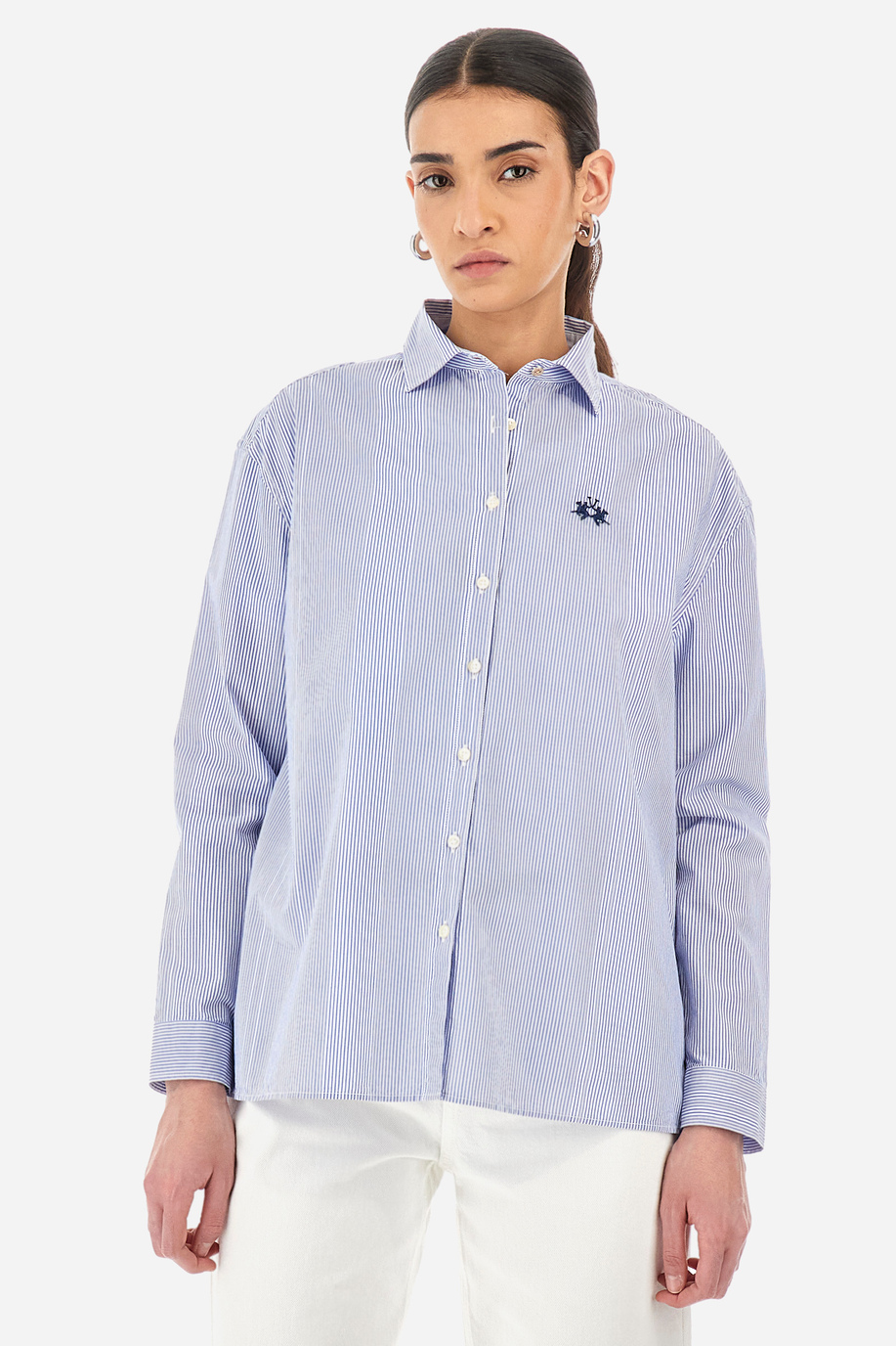 Camisa de algodón de corte recto - Yasuko - Camisas | La Martina - Official Online Shop