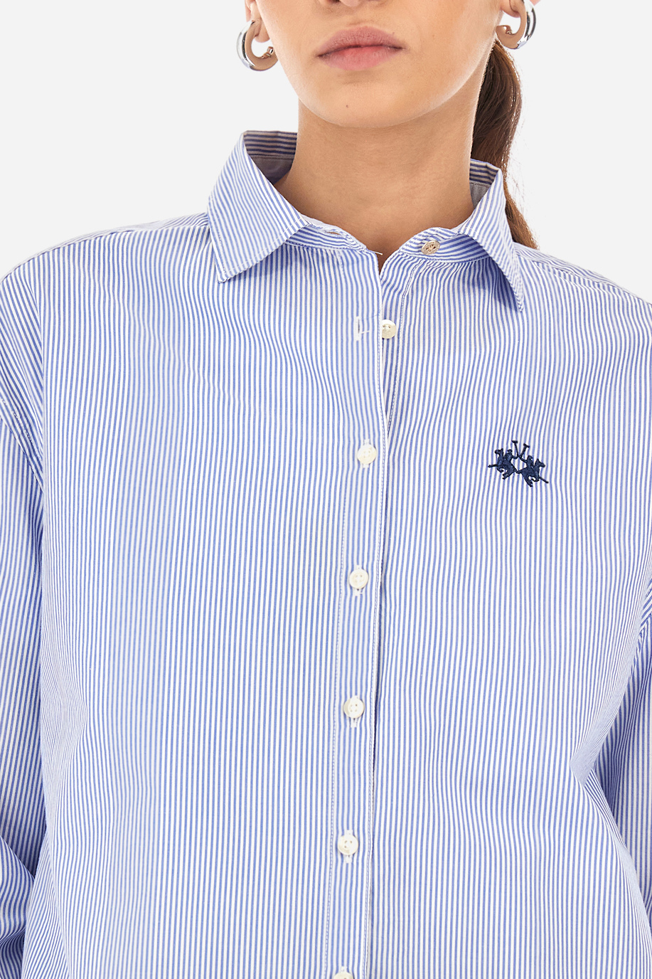 Regular-fit cotton shirt - Yasuko - Shirts | La Martina - Official Online Shop