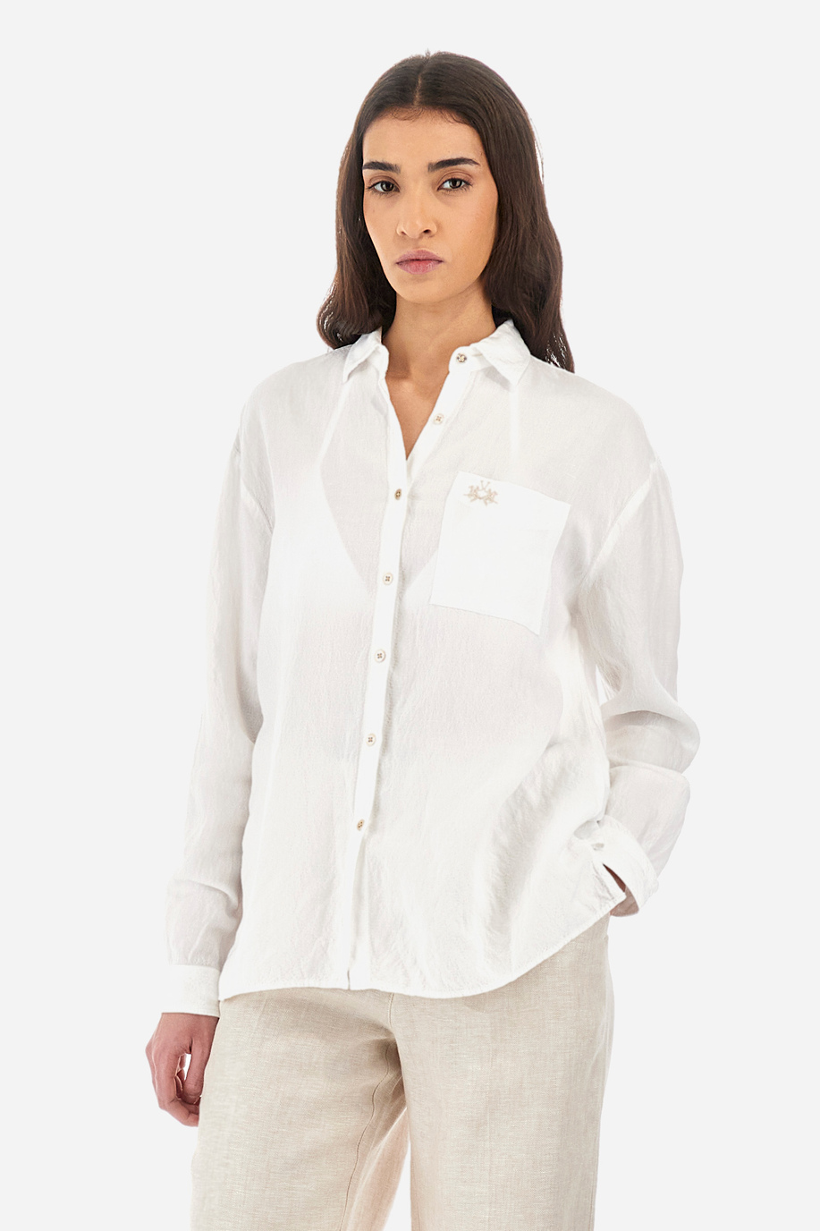 Hemd aus Leinenmix Regular Fit – Yette - Hemden | La Martina - Official Online Shop