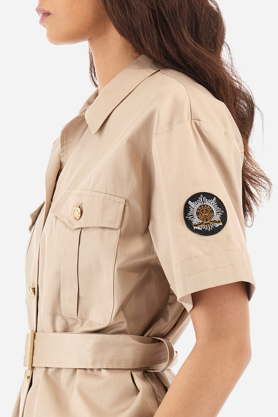 Regular-fit short-sleeved jacket in cotton - Yesseca | La Martina - Official Online Shop