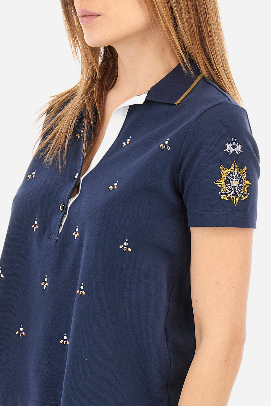 Regular-fit Guards polo shirt in elasticated cotton - Yawa - New Arrivals Women | La Martina - Official Online Shop