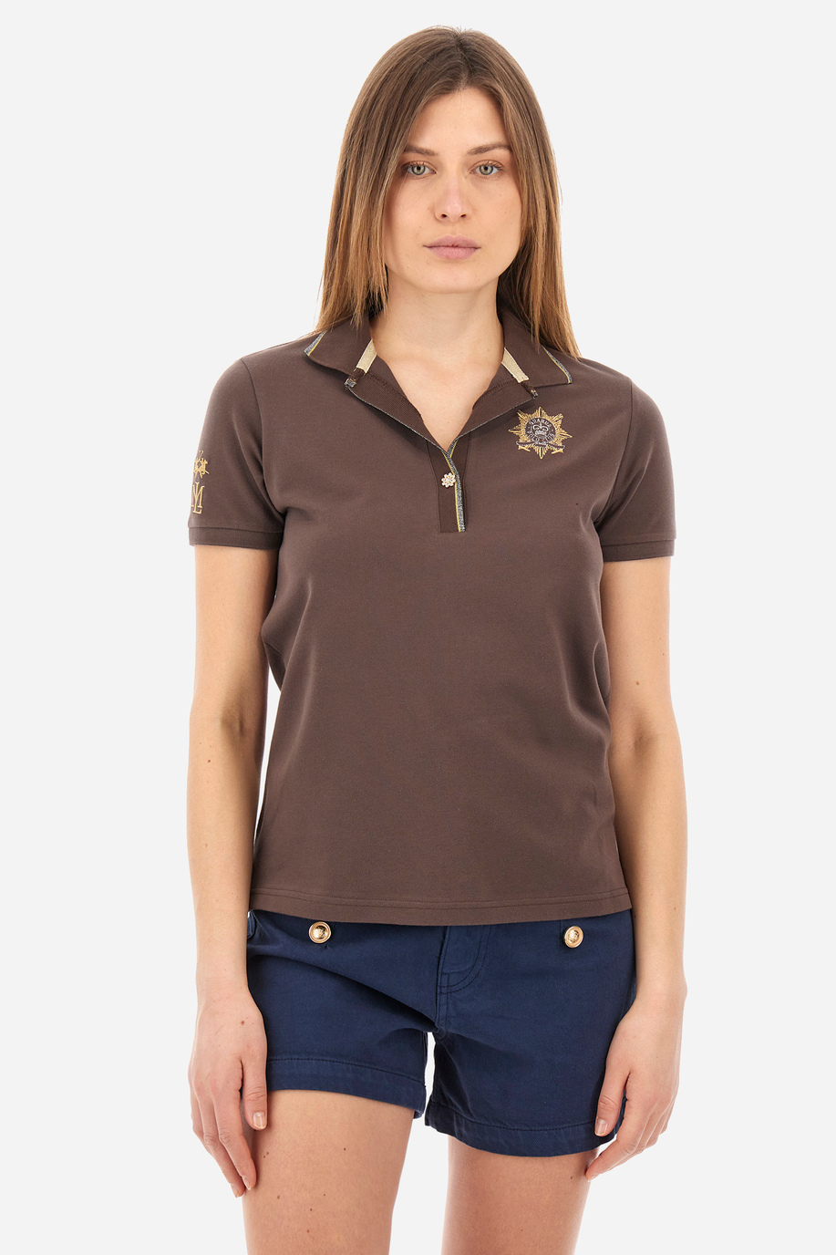 Regular-fit Guards polo shirt in elasticated cotton - Yawa - Guards - England | La Martina - Official Online Shop