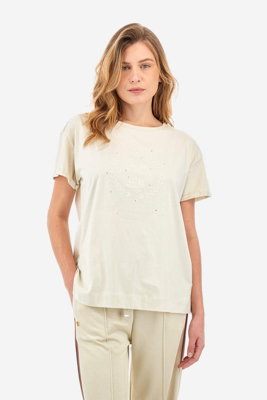 Women's regular fit T-shirt - Yolanda - Preview | La Martina - Official Online Shop