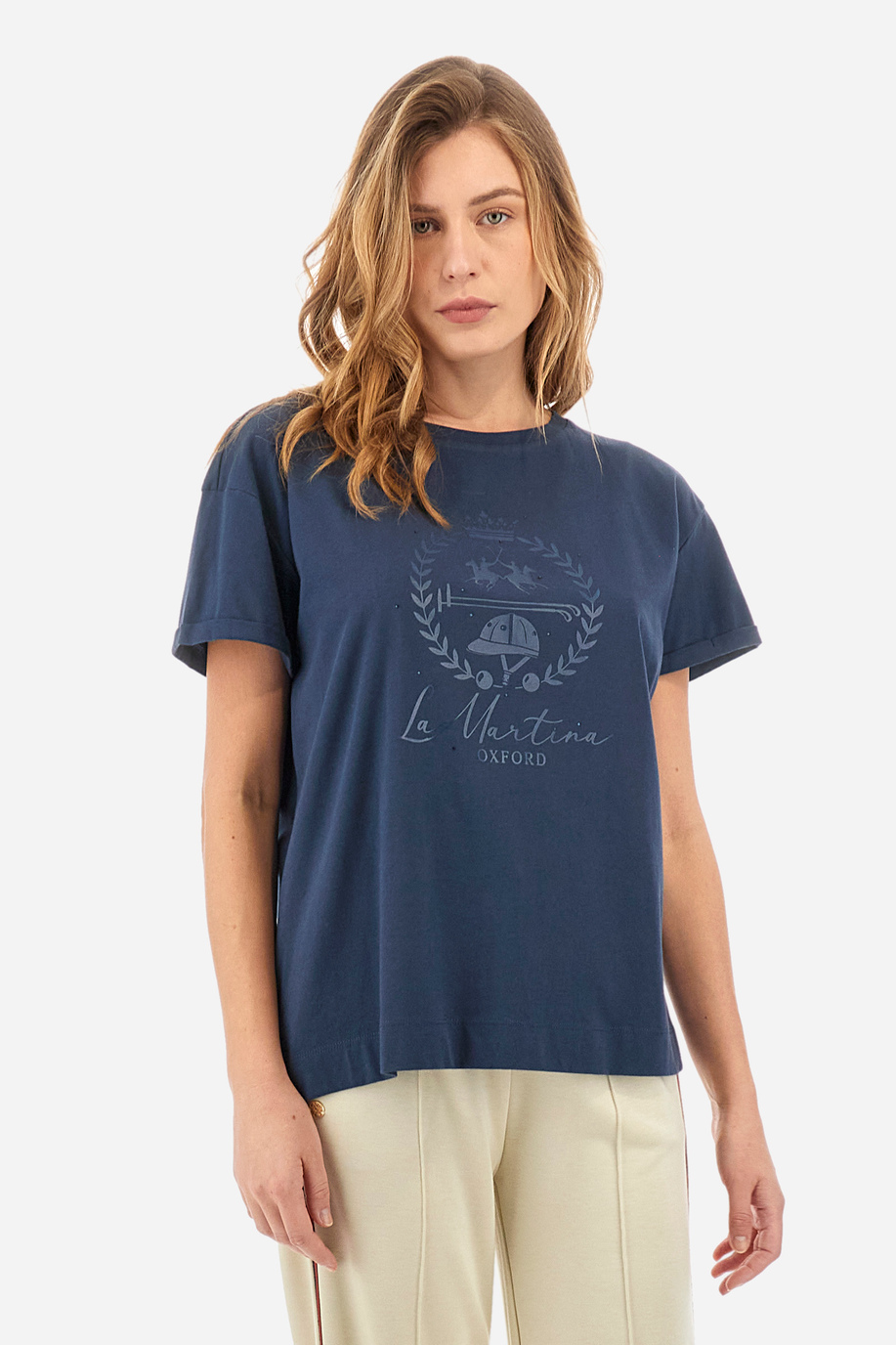 Women's regular fit T-shirt - Yolanda - T-Shirts | La Martina - Official Online Shop