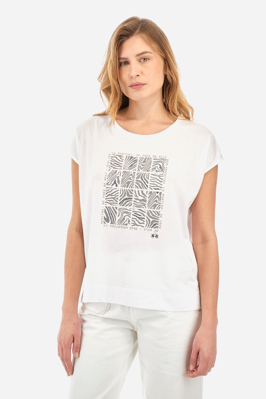 T-shirt coupe classique en coton - Yesemia - T-Shirts | La Martina - Official Online Shop